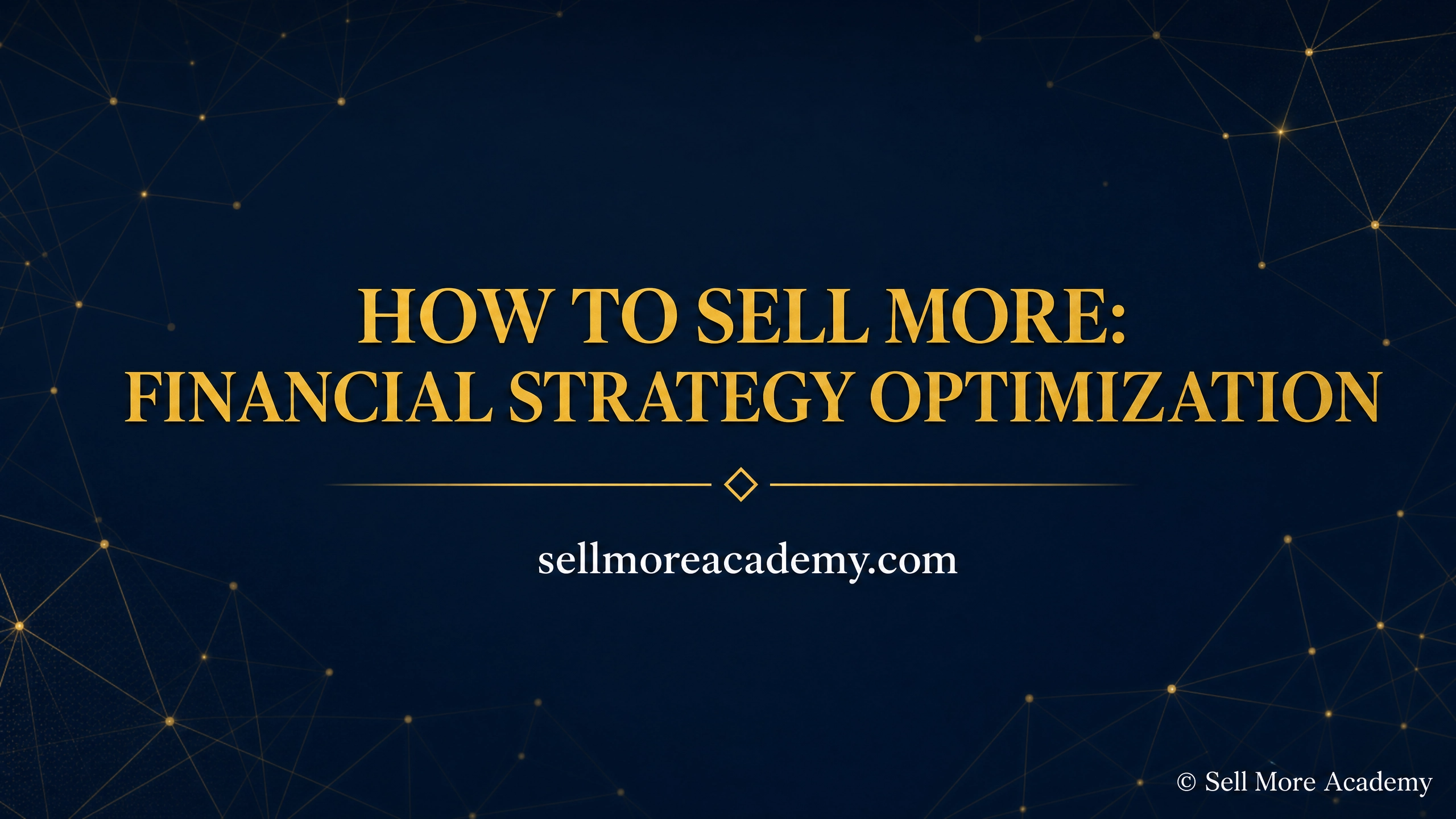 How to Sell More: Financial Strategy Optimization