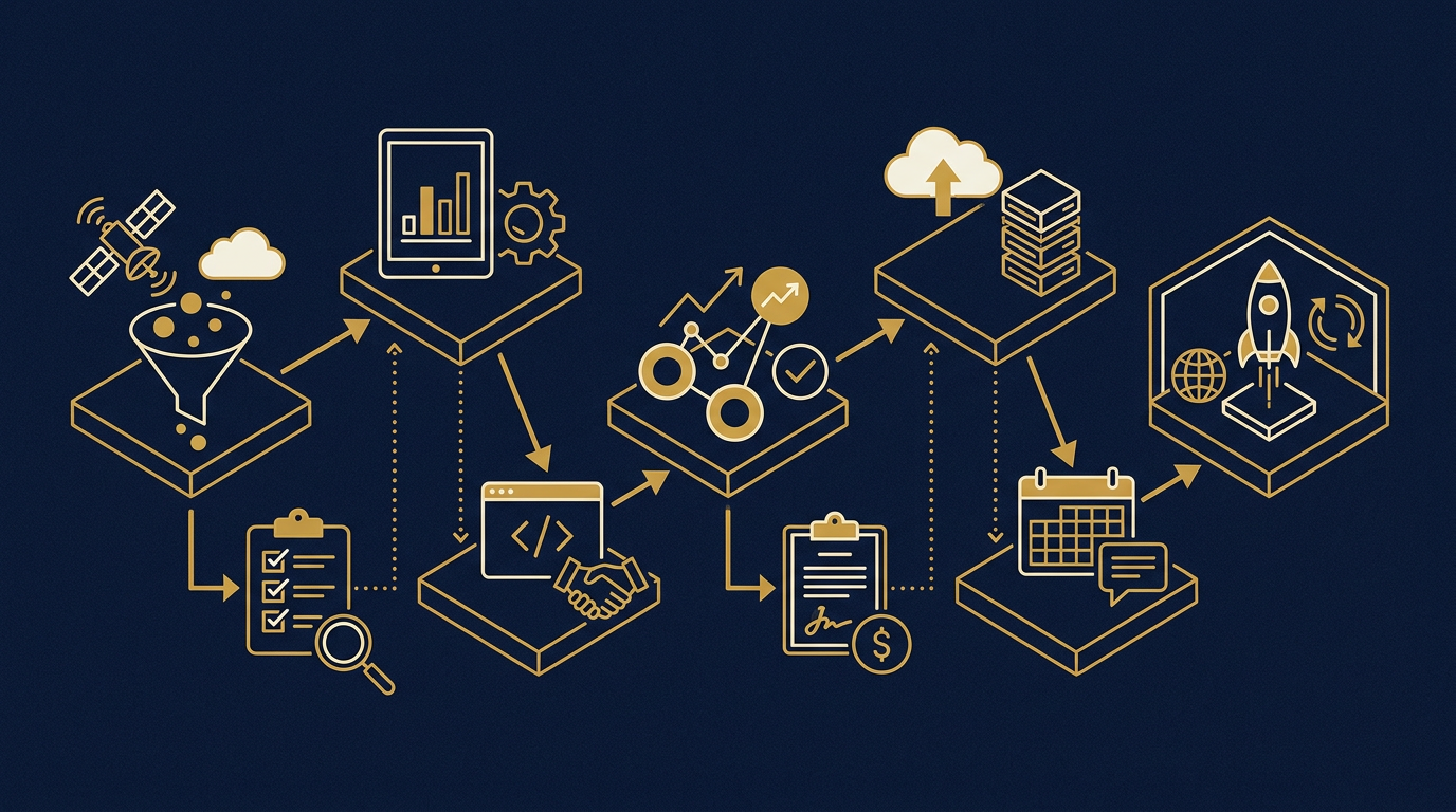 Diagram: how Austin, Texas businesses put sales process for this market into practice