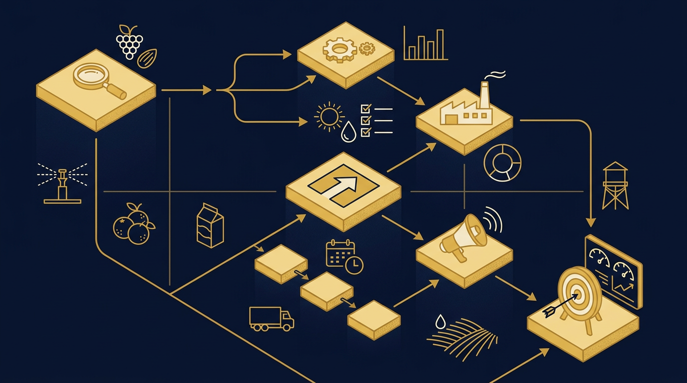 Diagram: how Fresno, California businesses put brand strategy for this market into practice