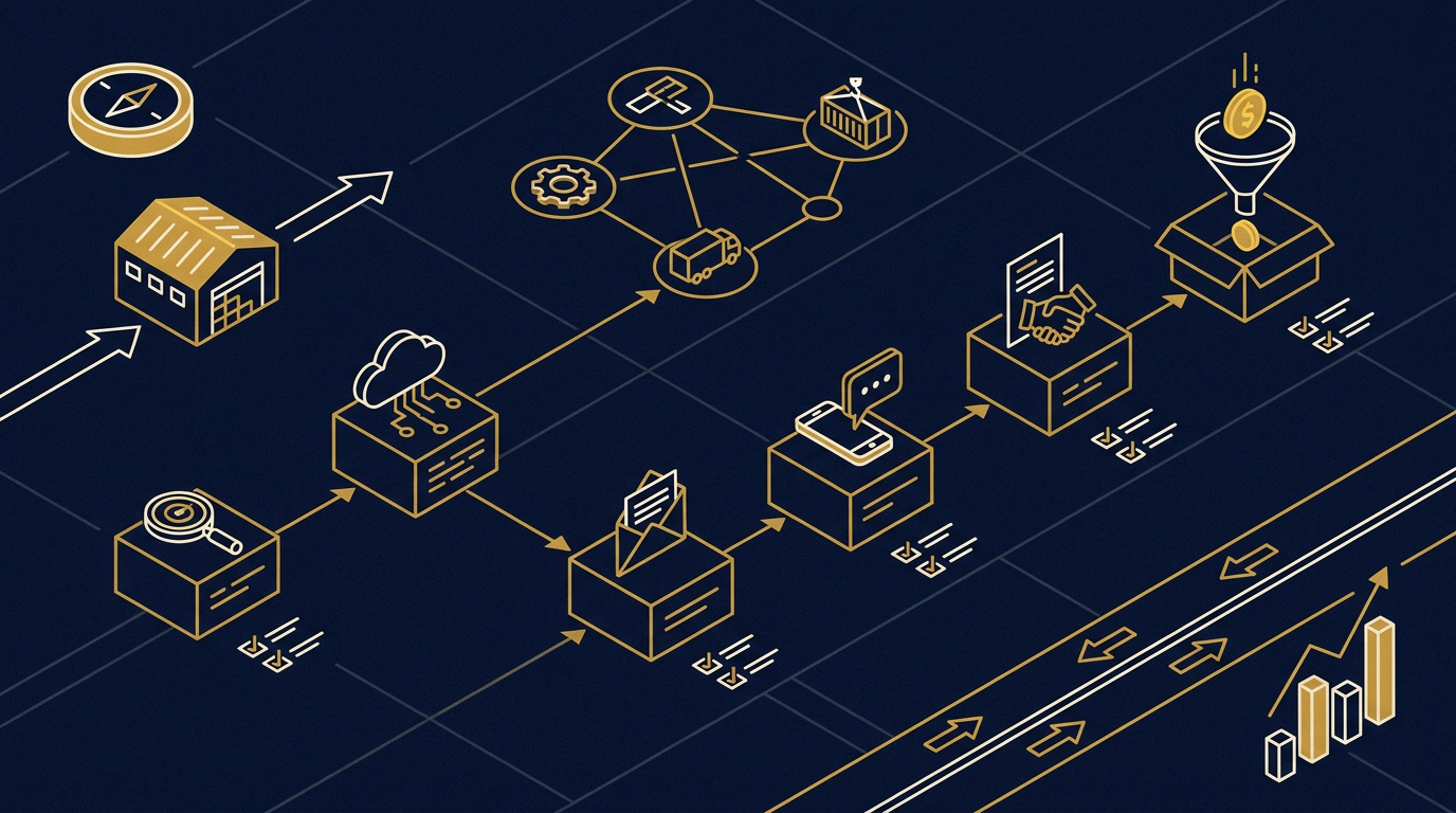 Diagram: how Greensboro, North Carolina businesses put lead generation here into practice