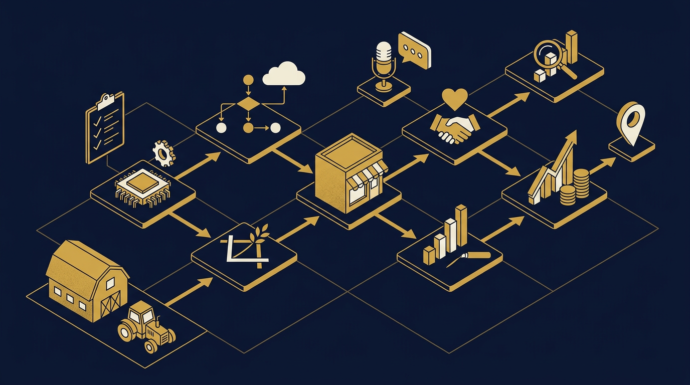 Diagram: how Hollister, California businesses put ai for local businesses into practice