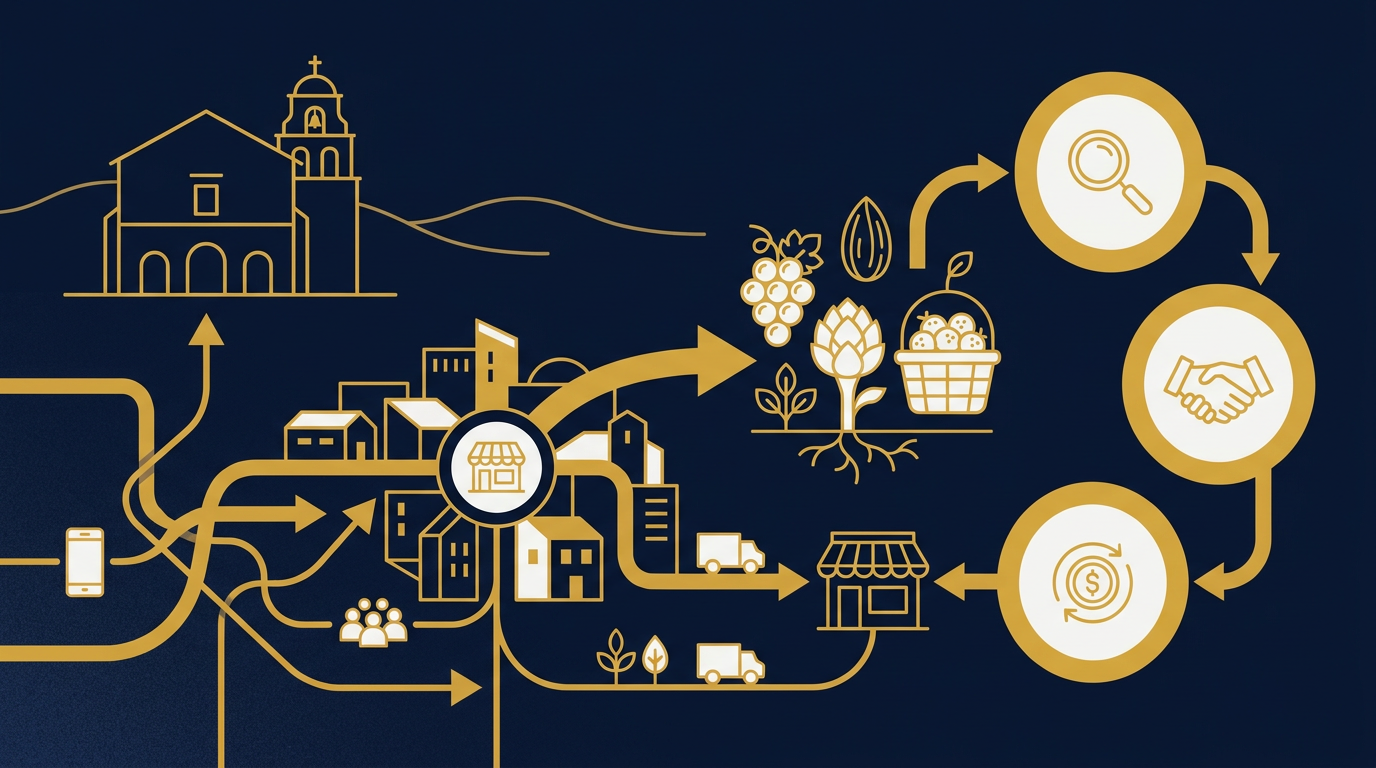 Illustration: How buyers here buy for sales in Hollister, California