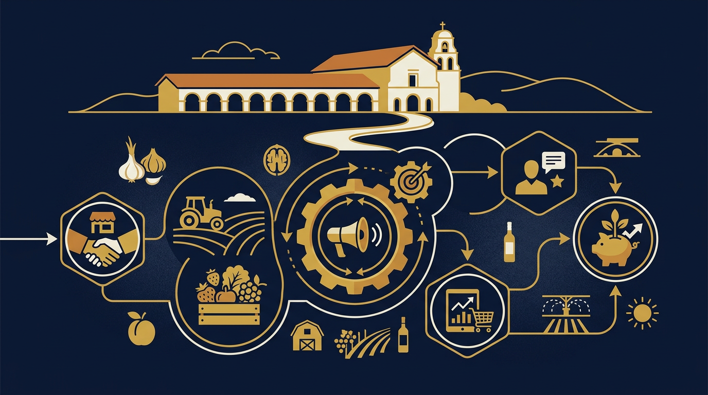 Illustration: Sales process for this market for systems in Hollister, California