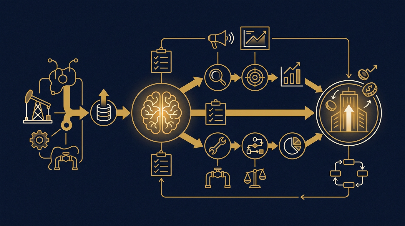 Diagram: how Houston, Texas businesses put ai for local businesses into practice