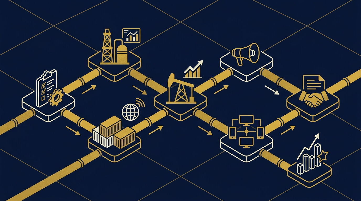 Diagram: how Houston, Texas businesses put brand strategy for this market into practice