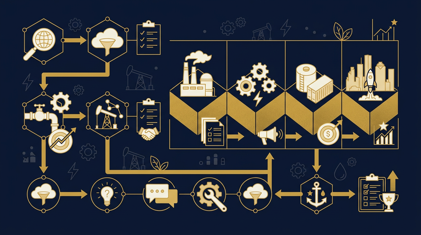 Diagram: how Houston, Texas businesses put lead generation here into practice