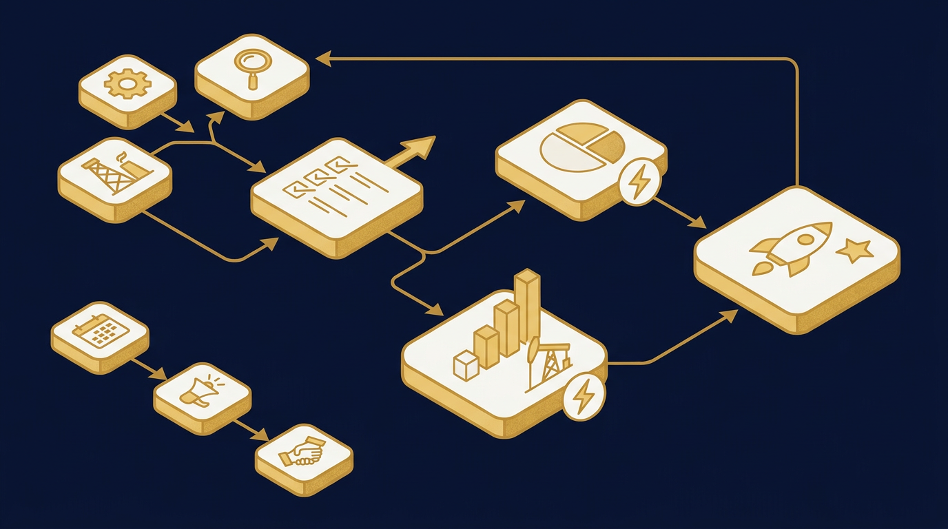 Diagram: how Houston, Texas businesses put marketing strategy for this market into practice