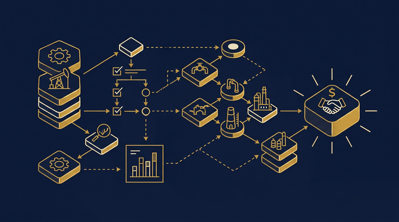 Diagram: how Houston, Texas businesses put sales process for this market into practice