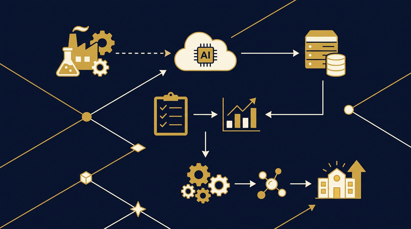 Diagram: how Indianapolis, Indiana businesses put ai for local businesses into practice
