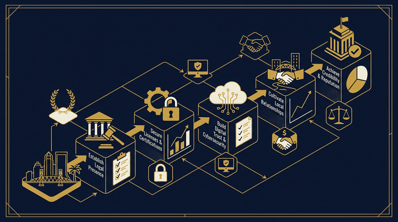 Diagram: how Jacksonville, Florida businesses put brand credibility here into practice