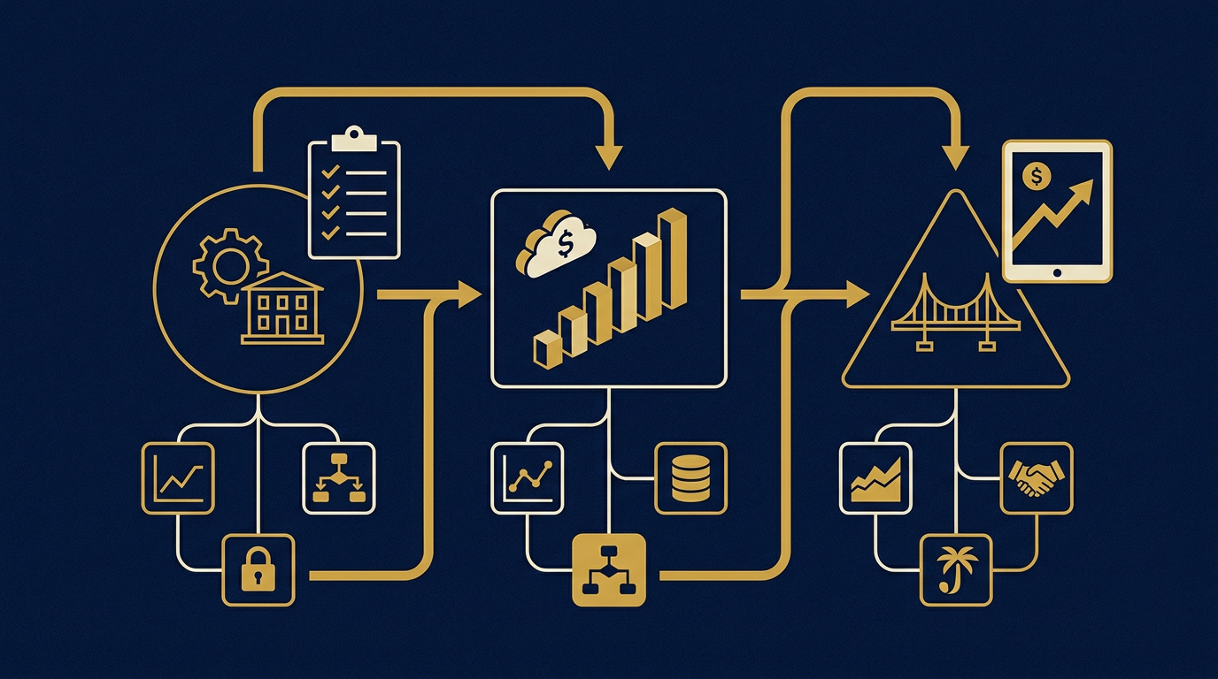 Diagram: how Jacksonville, Florida businesses put sales strategy for this market into practice