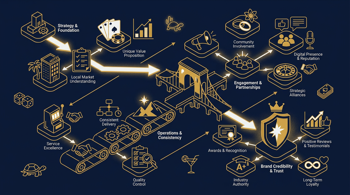 Diagram: how Las Vegas, Nevada businesses put brand credibility here into practice