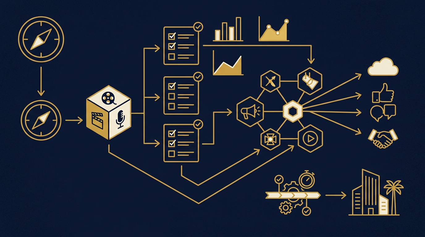 Diagram: how Los Angeles, California businesses put marketing strategy for this market into practice