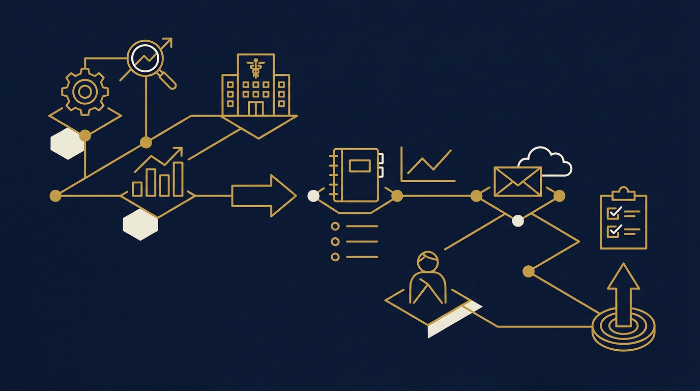 Diagram: how Nashville, Tennessee businesses put sales strategy for this market into practice
