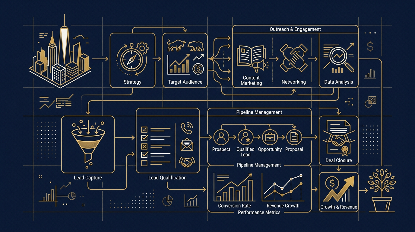 Diagram: how New York, New York businesses put lead generation here into practice
