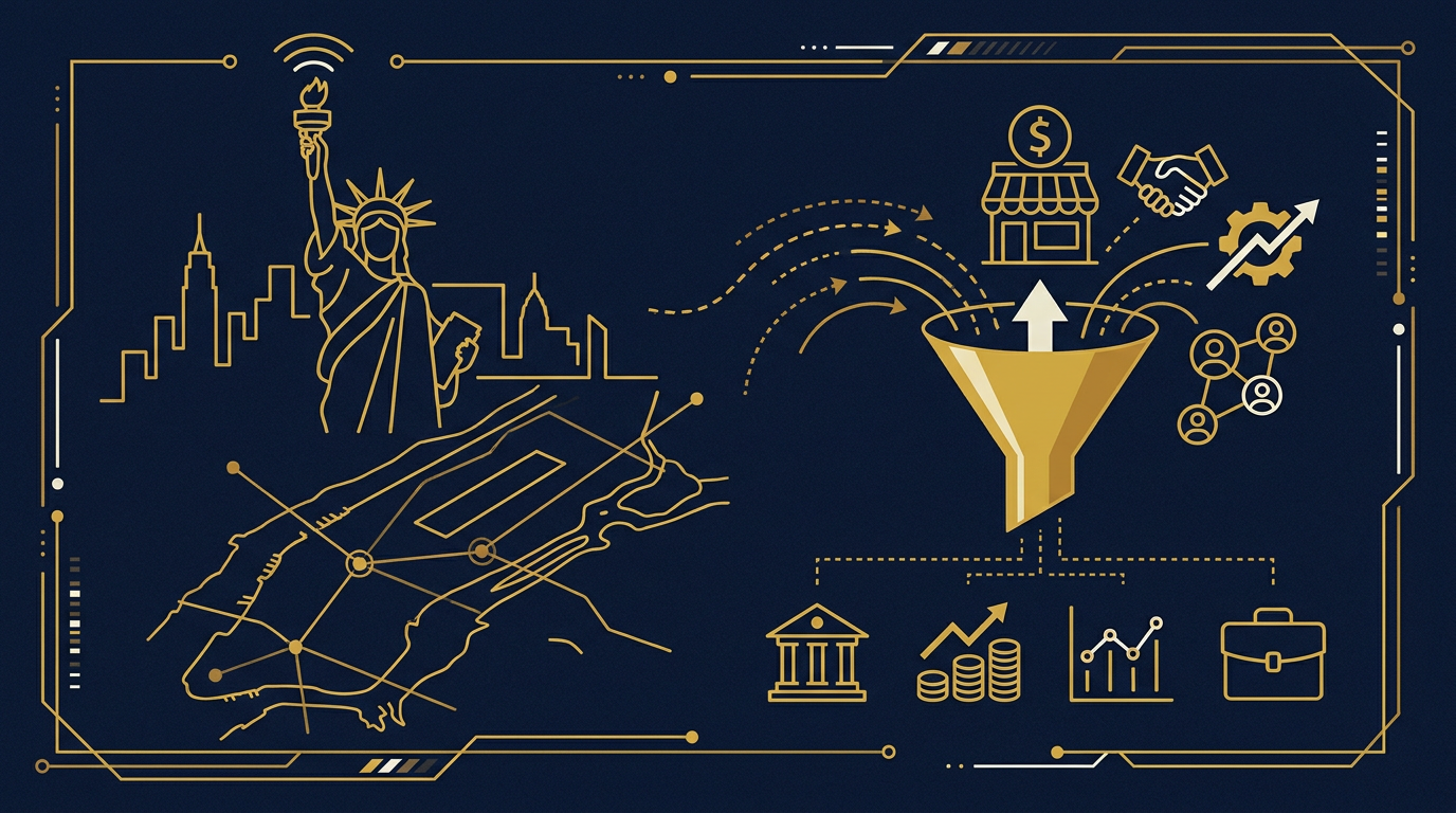 Illustration: Lead generation here for marketing in New York, New York