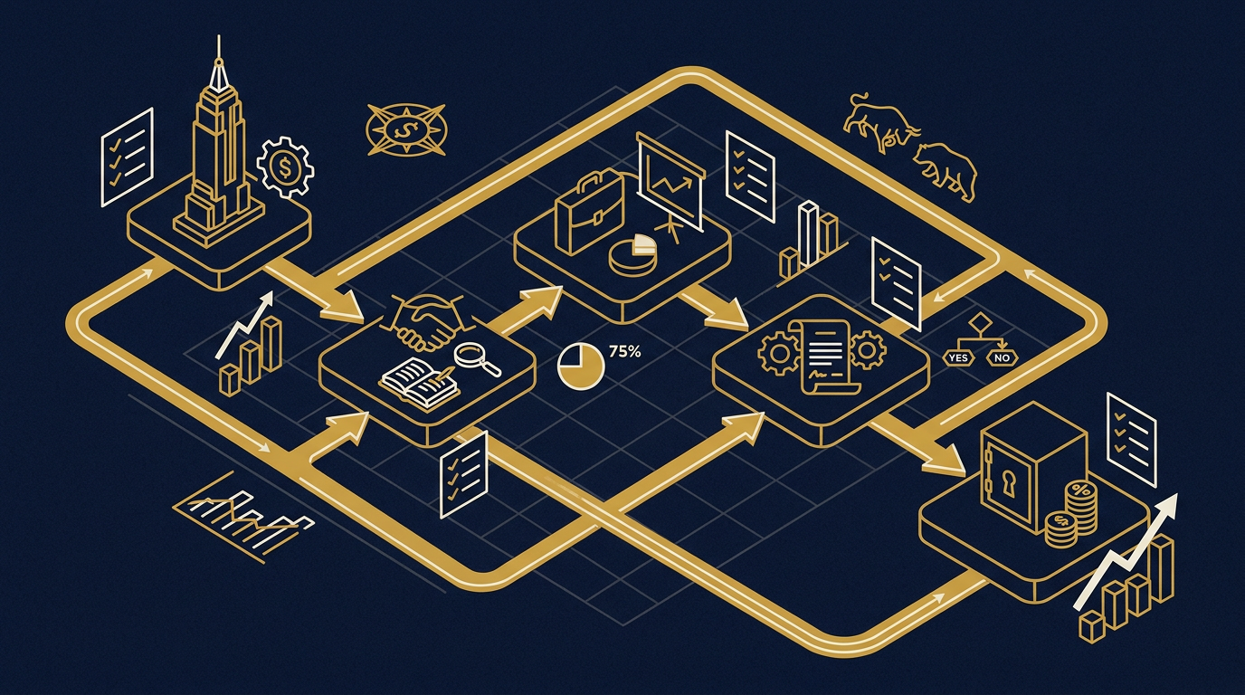 Diagram: how New York, New York businesses put sales process for this market into practice
