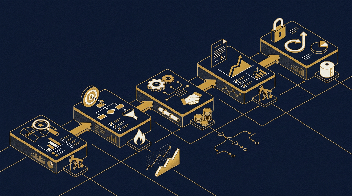 Diagram: how Oklahoma City, Oklahoma businesses put sales strategy for this market into practice