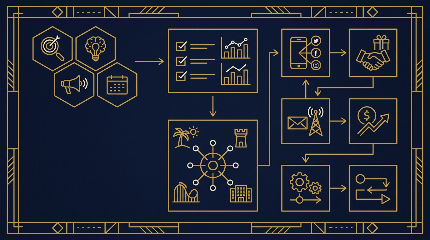 Diagram: how Orlando, Florida businesses put marketing strategy for this market into practice