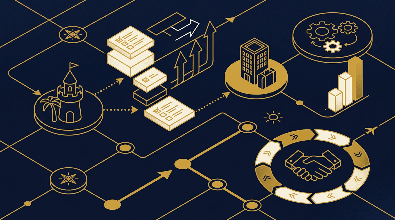 Diagram: how Orlando, Florida businesses put sales process for this market into practice