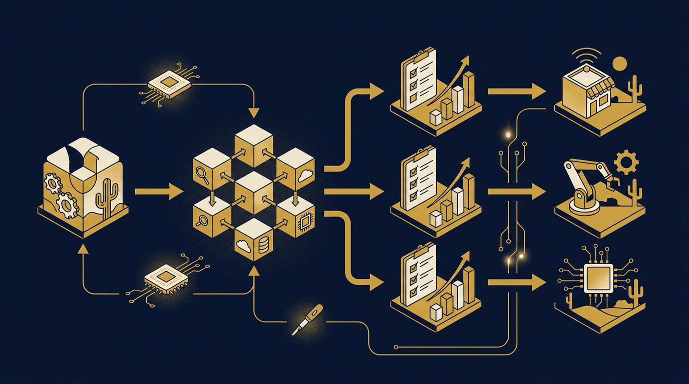 Diagram: how Phoenix, Arizona businesses put ai for local businesses into practice