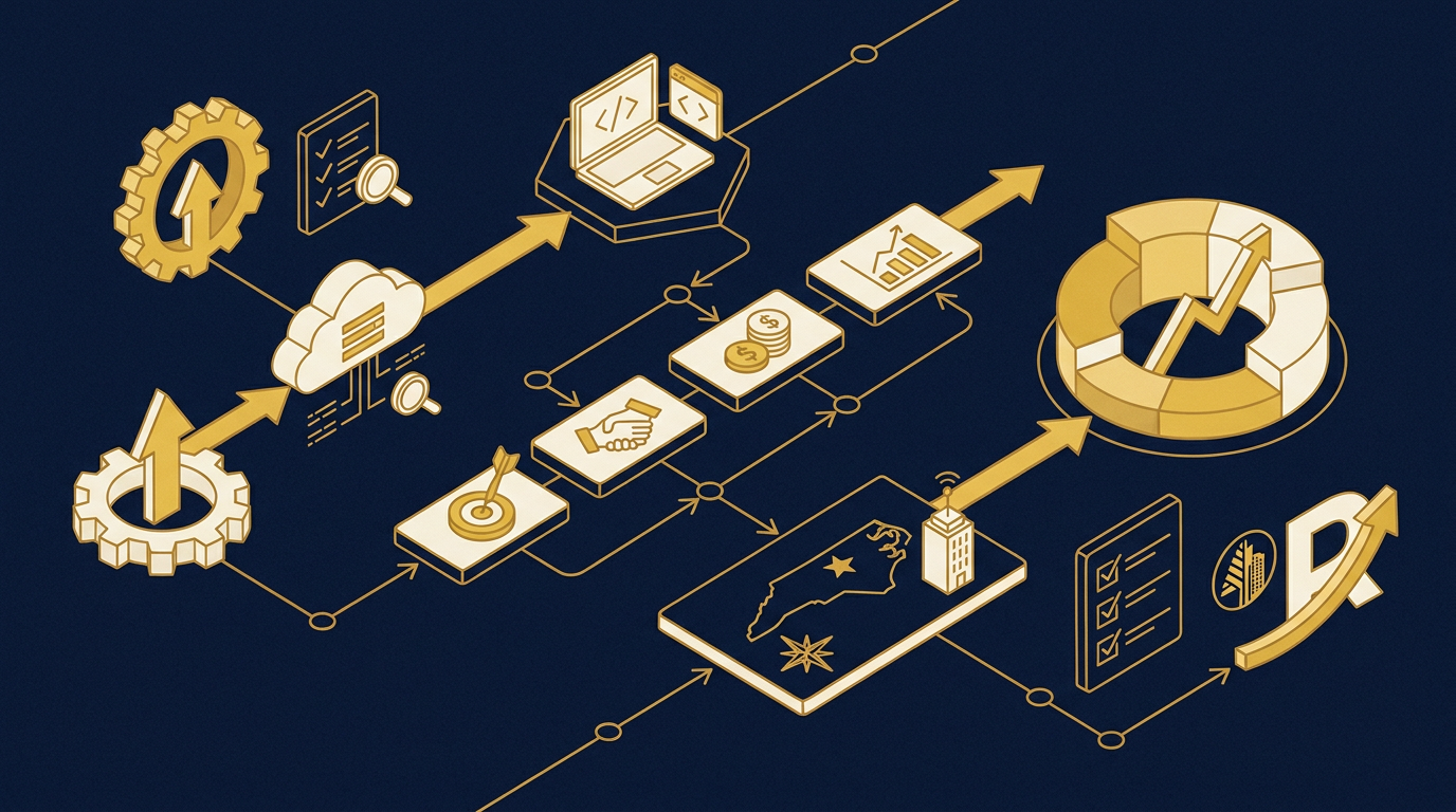 Diagram: how Raleigh, North Carolina businesses put sales strategy for this market into practice