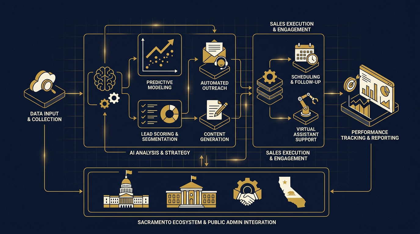 Diagram: how Sacramento, California businesses put ai in sales here into practice