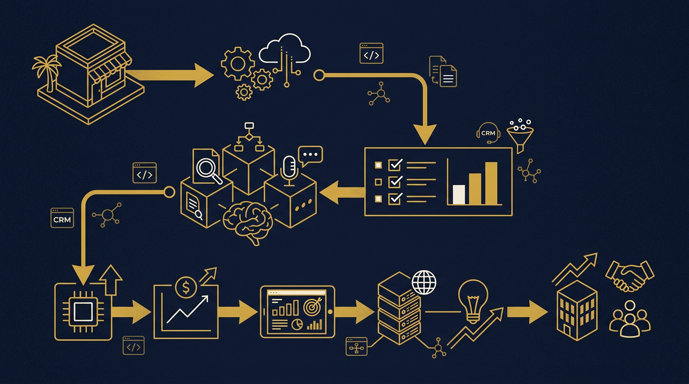 Diagram: how San Jose, California businesses put ai for local businesses into practice