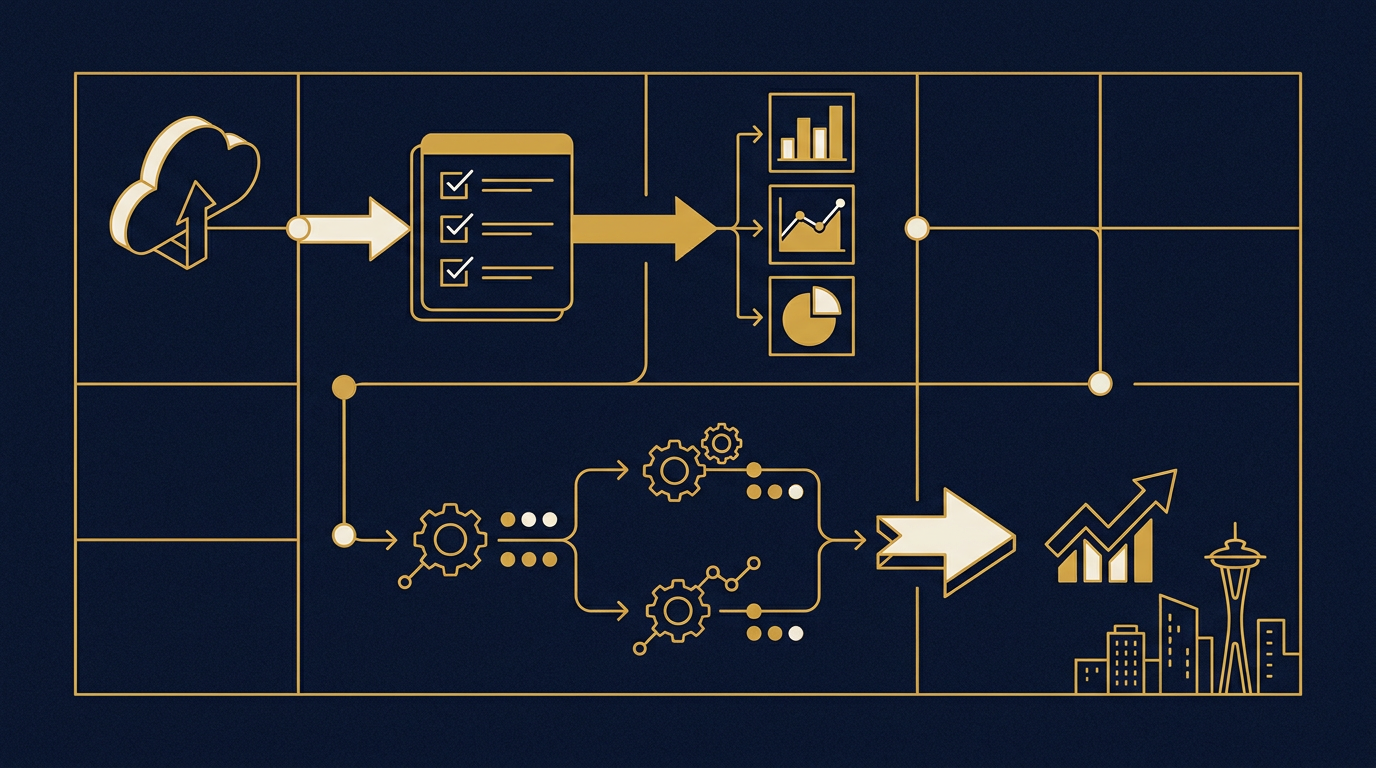 Diagram: how Seattle, Washington businesses put sales strategy for this market into practice