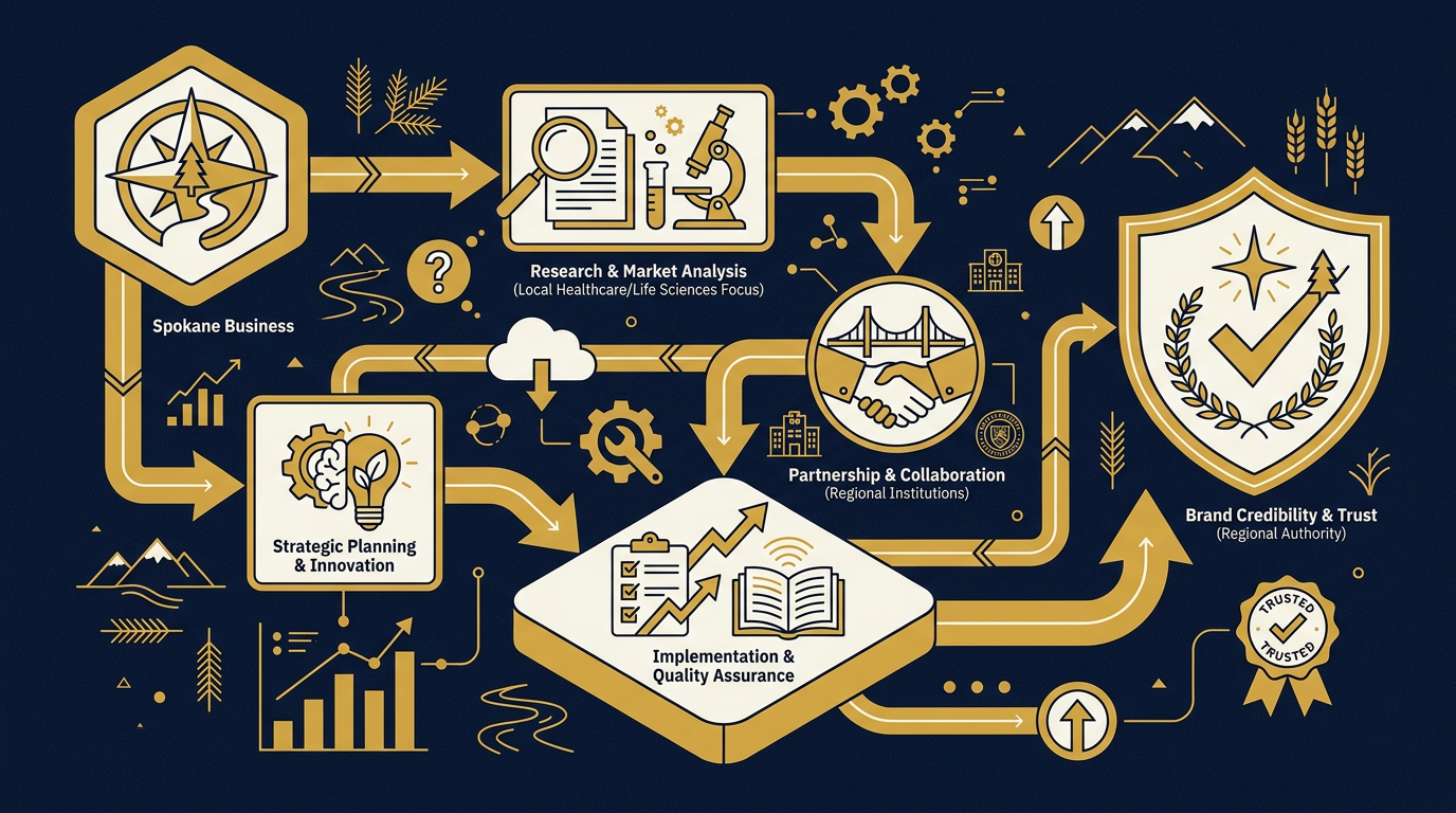 Diagram: how Spokane, Washington businesses put brand credibility here into practice