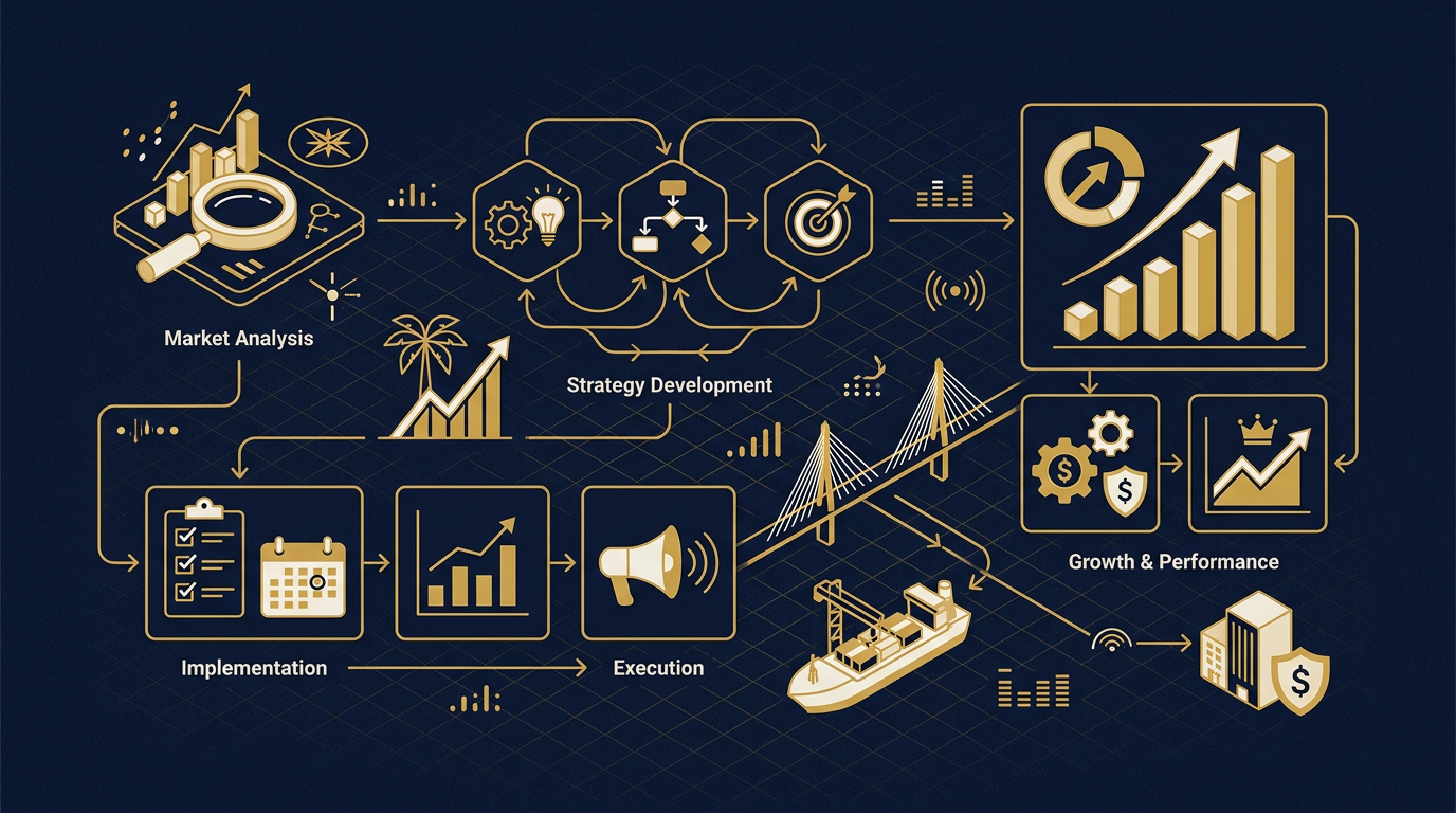 Diagram: how Tampa, Florida businesses put brand strategy for this market into practice